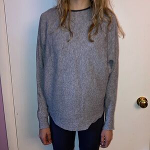 Vila Milano grey oval neck sweater.
